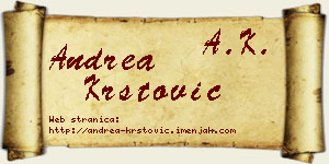 Andrea Krstović vizit kartica